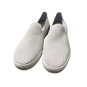 Rothys Salt Honeycomb Knit Gray Slip On Sneaker Shoe Retired Womens Size 8.5